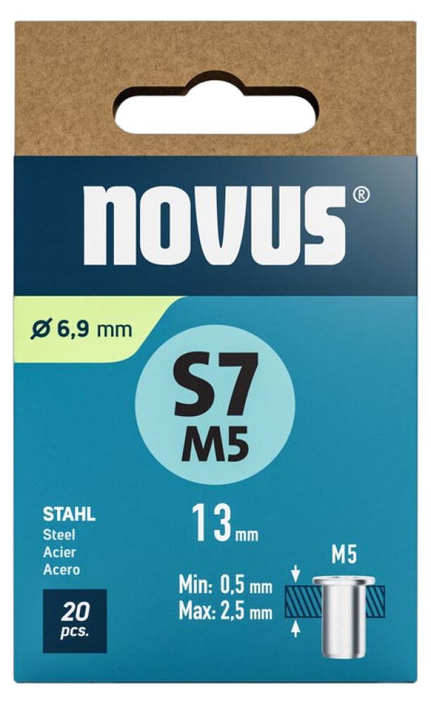 Keermeneet Novus teras M 5 X 13 mm 20 tk