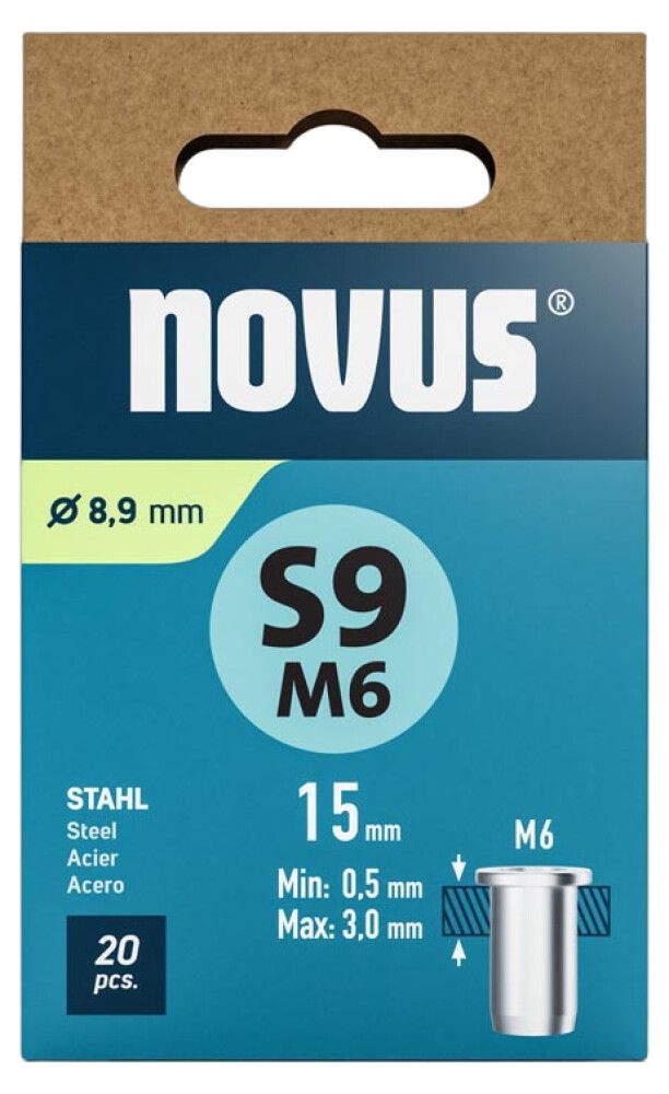 Keermeneet Novus teras M 6 X 15 mm 20 tk