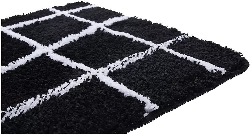 Vannitoavaip Diaqua Network must/valge, mitu suurust 55 x 65 cm