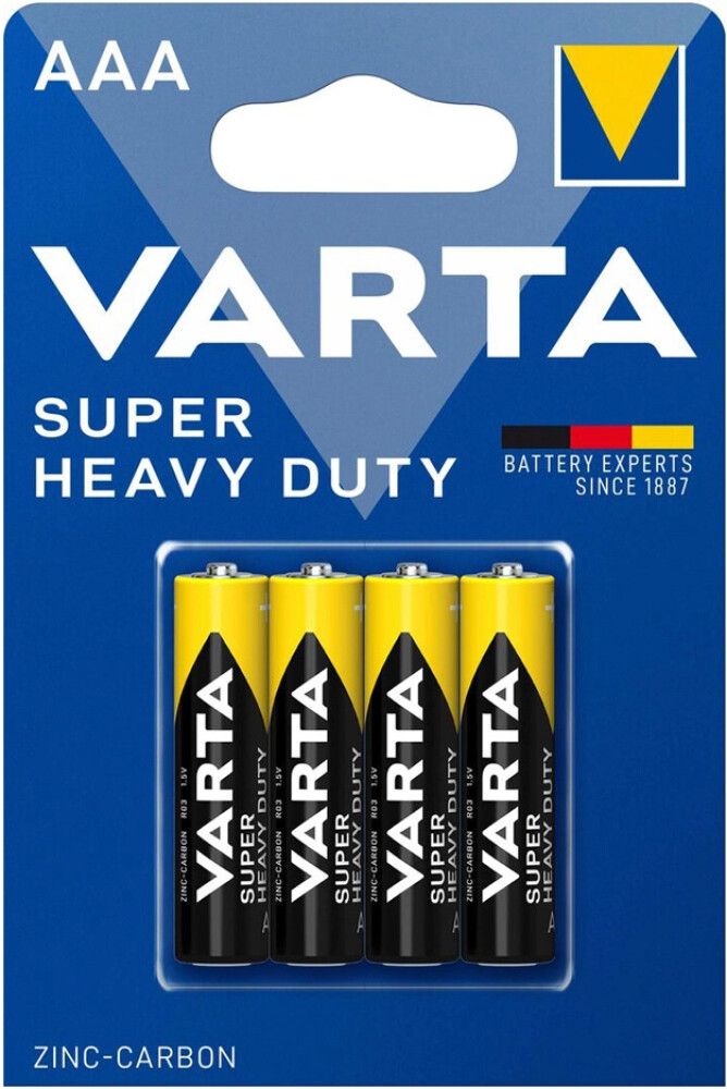 Patareid Varta Super Heavy Duty AAA/R03 1,5V 4tk