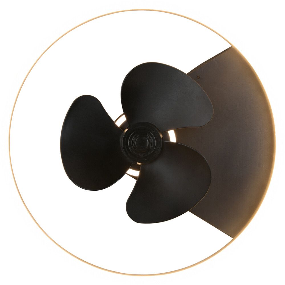 LED-plafoon ventilaatoriga Reality Borgholm Ø 50 cm