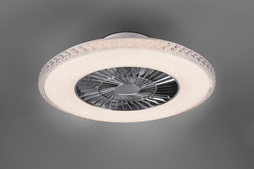 Ventilaator-plafoon Trio Harstad Ø 60 cm, kroom/mattvalge