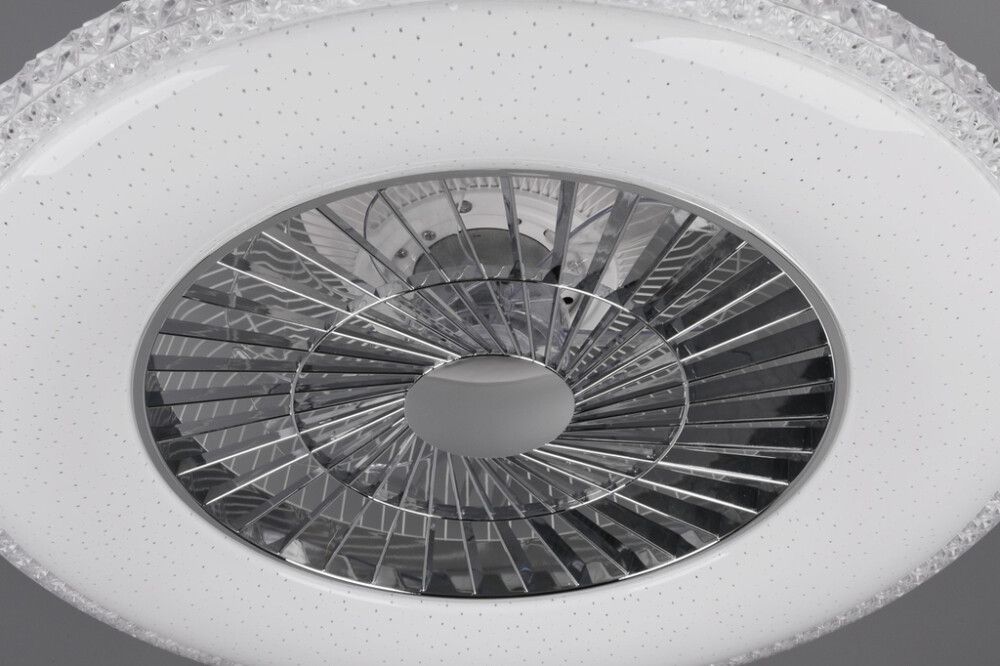 Ventilaator-plafoon Trio Harstad Ø 60 cm, kroom/mattvalge