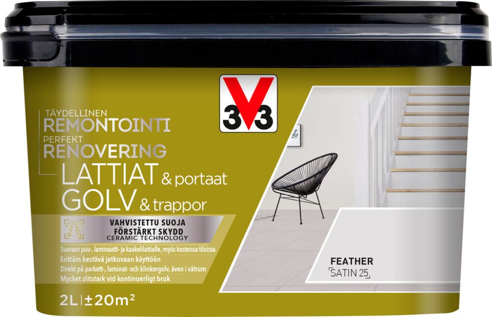 Põrandavärv V33 Lattiat & portaat Feather