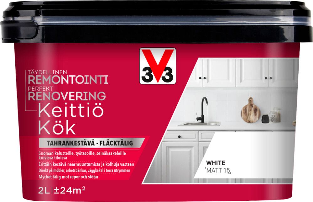 Köögivärv V33 Keittiö matt valge