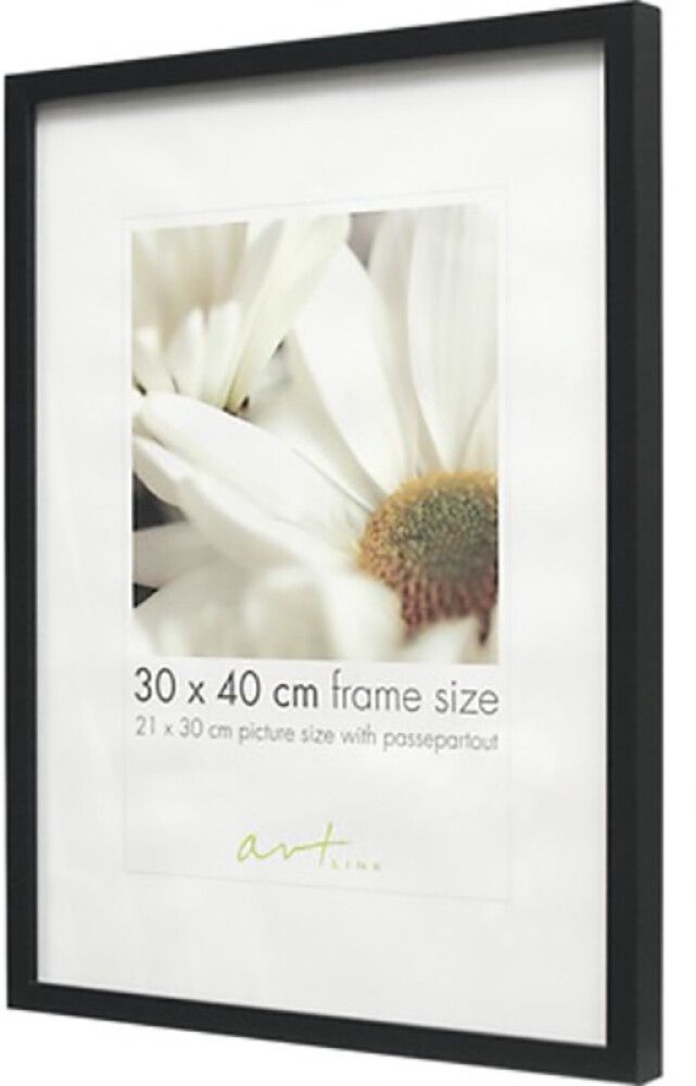 Pildiraam Leila 61 x 91,5 cm, must/valge/puit 30 x 40 cm Must