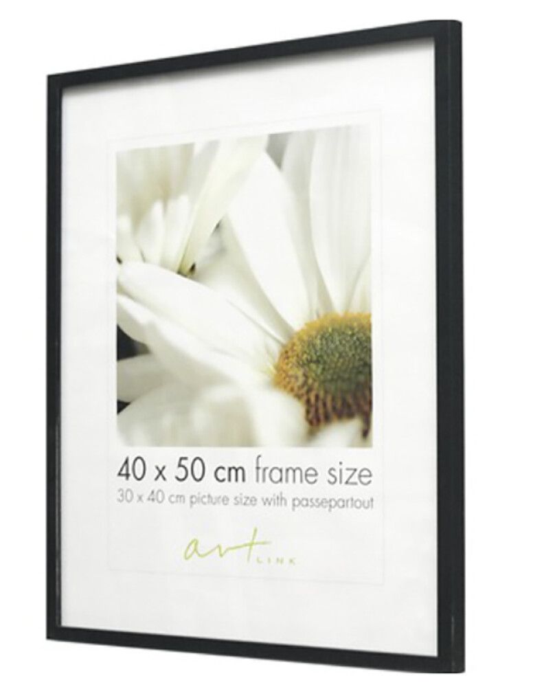 Pildiraam Leila 61 x 91,5 cm, must/valge/puit 40 x 50 cm Must