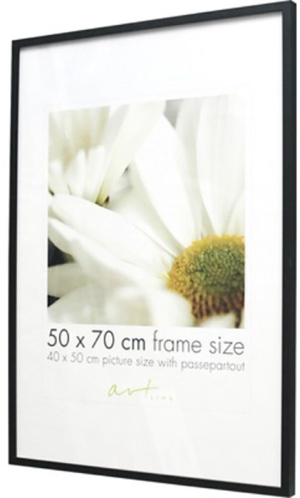 Pildiraam Leila 61 x 91,5 cm, must/valge/puit 50 x 70 cm Must