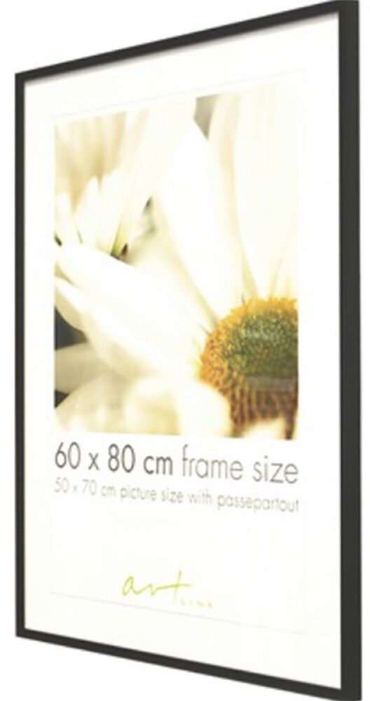 Pildiraam Leila 61 x 91,5 cm, must/valge/puit 60 x 80 cm Must