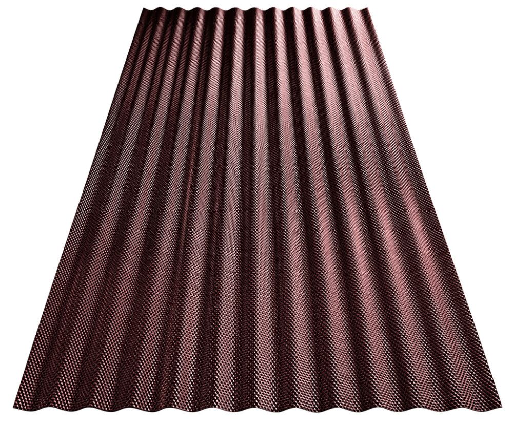 Laineplaat Guttanit+ Sinus 2,5 x 900 x 2000 mm punakaspruun