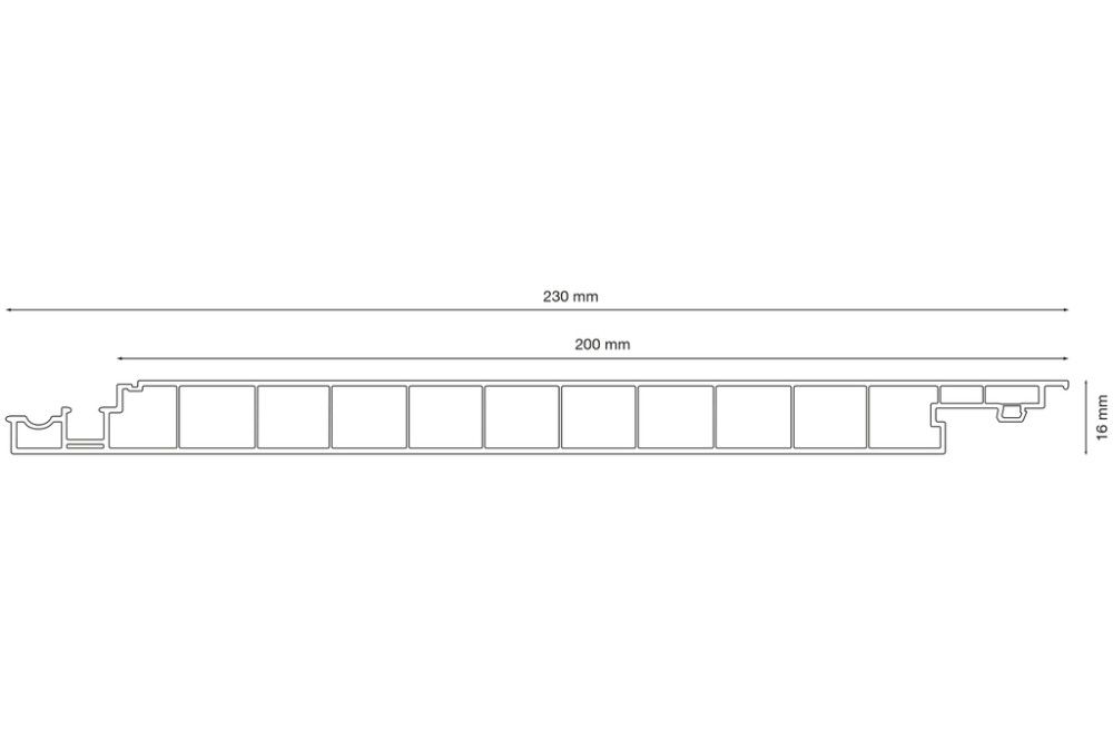 PC paneel Gutta Easy Click 16 mm 200 cm
