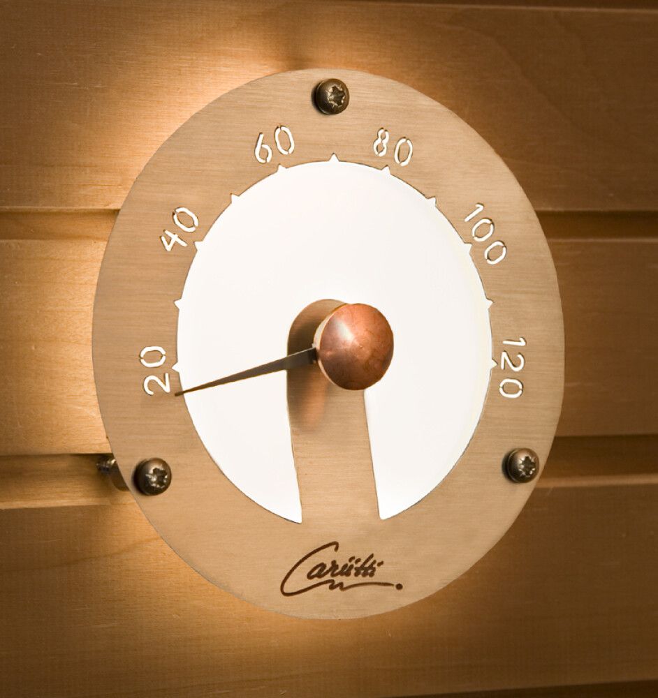 Sauna termomeeter kiudoptiline Cariitti 120 mm roostevaba teras