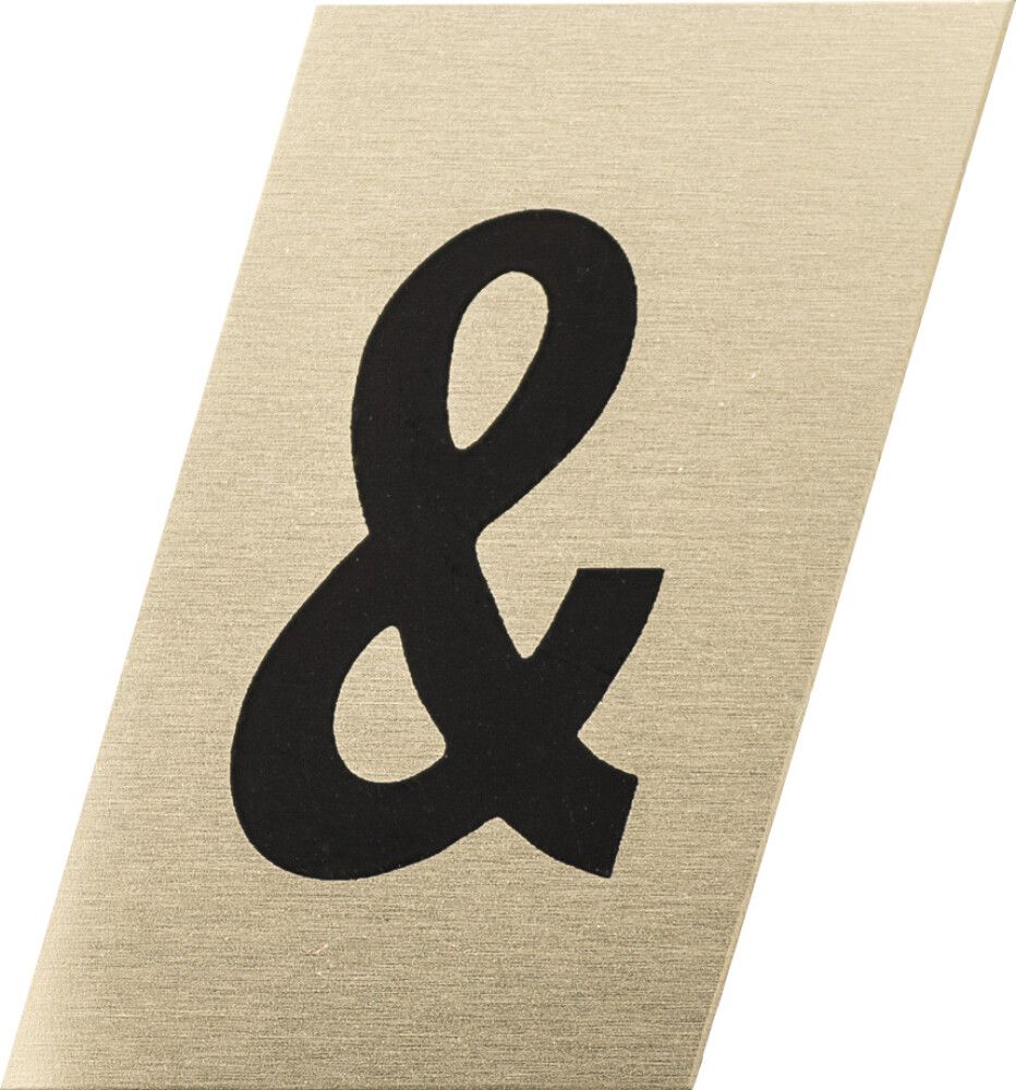 Märk kuldne/must & 15 mm