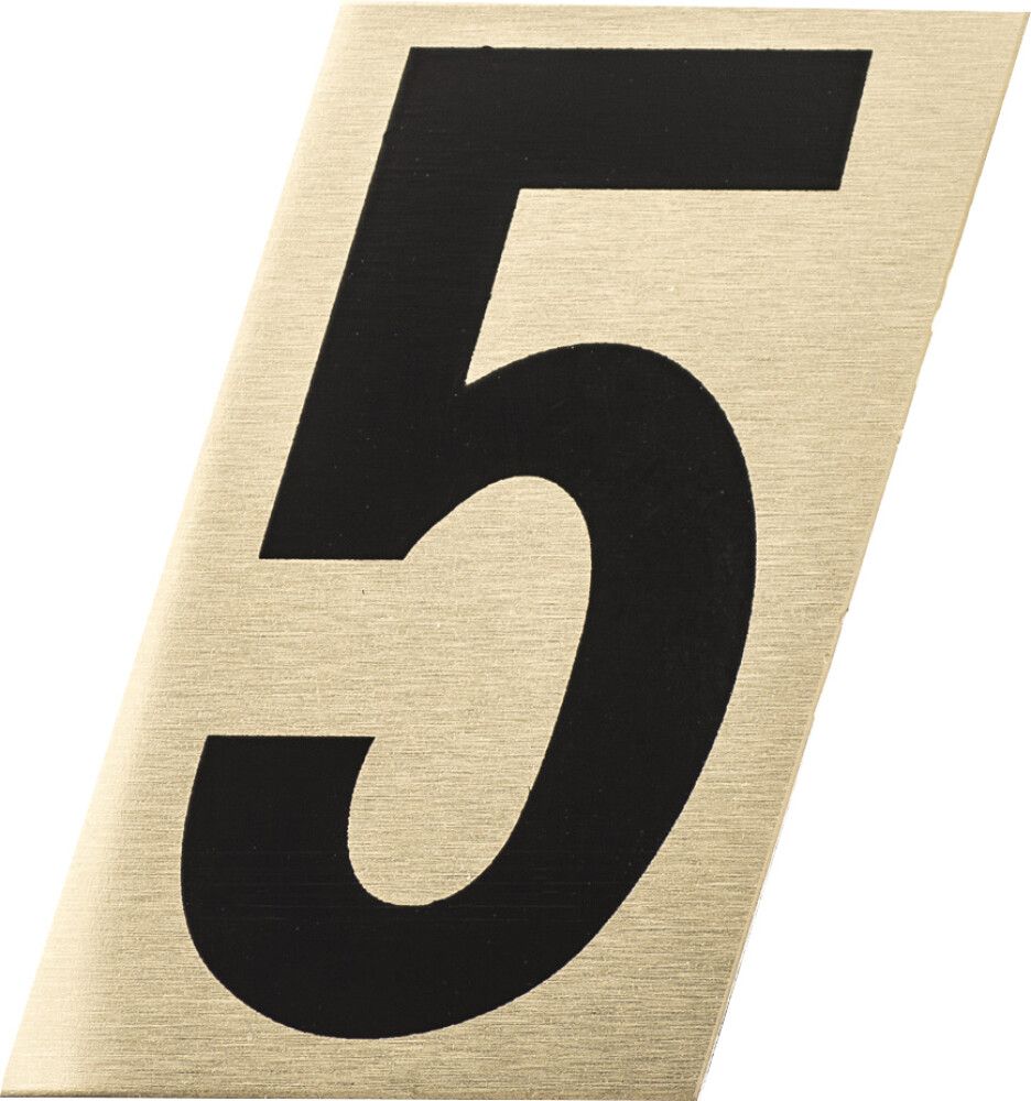 Number kuldne/must 5 15 mm