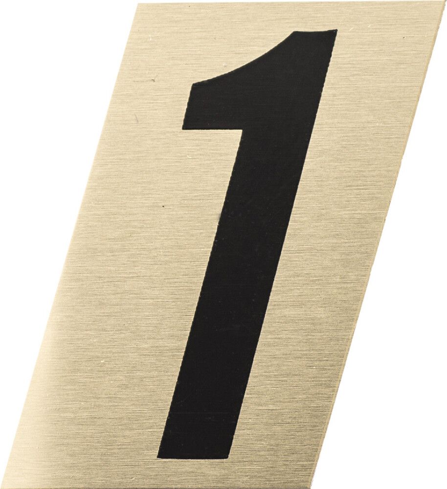Number kuldne/must 1 25 mm