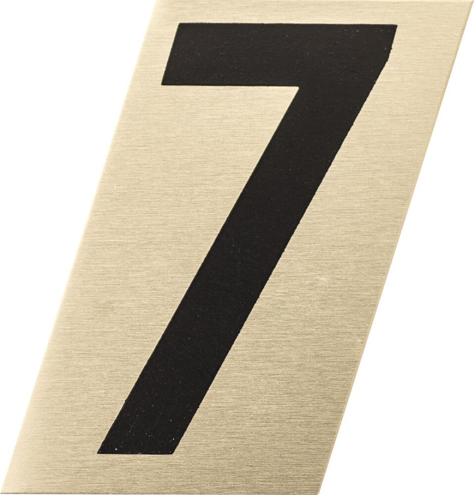 Number kuldne/must 7 25 mm