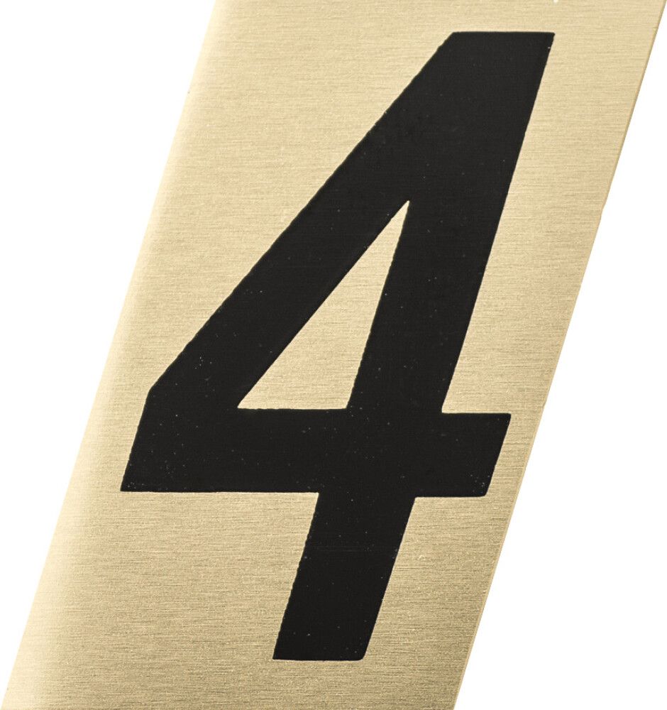 Number kuldne/must 4 60 mm