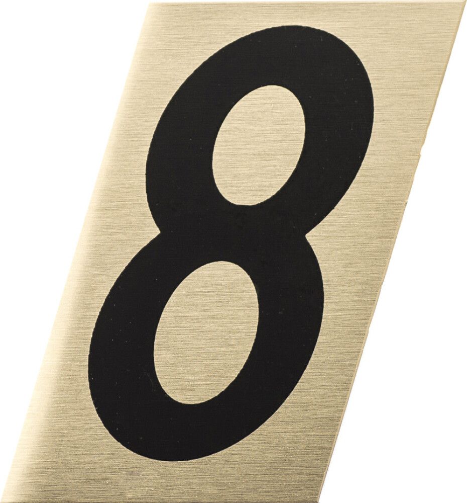 Number kuldne/must 8 60 mm