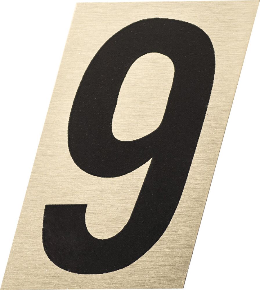 Number kuldne/must 9 60 mm