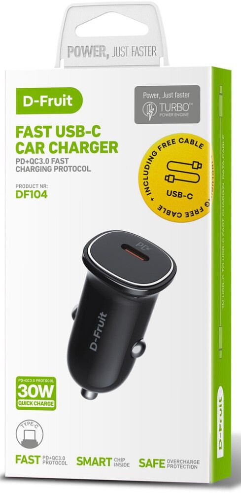 Autolaadija D-Fruit USB-C 30W