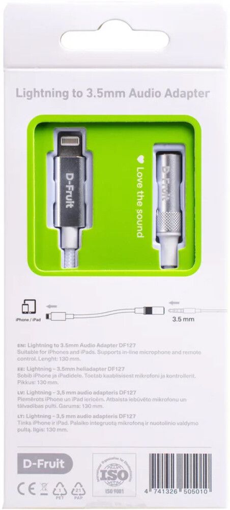 Adapter Lightning D-Fruit 3,5mm