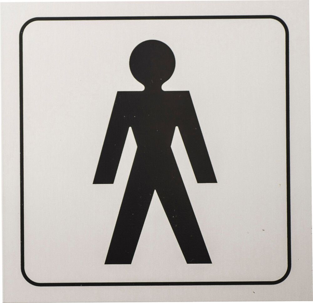 Kleebis meeste WC 9 x 9 cm