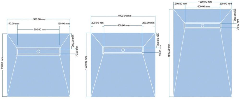 Dušialus Tycroc renniga STL90, 30 x 900 x 900 mm