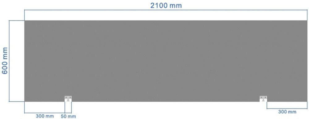 Vanni küljepaneel Tycroc BCS30, 30 x 600 x 2100 mm