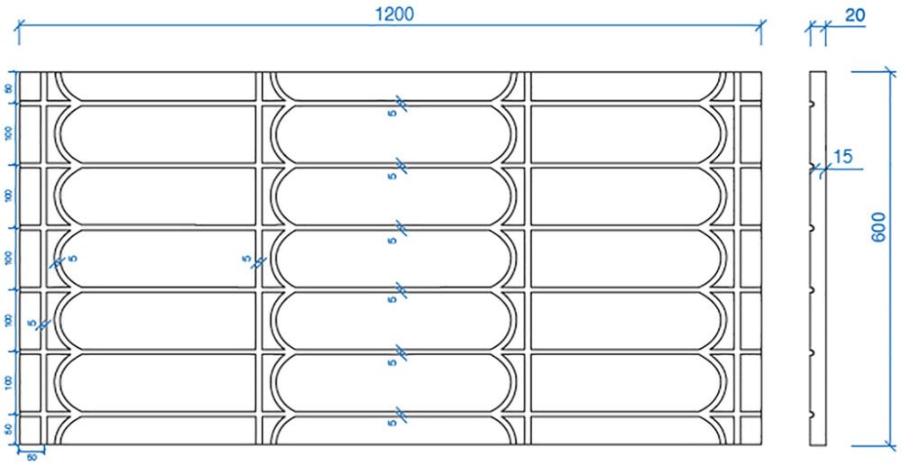Põrandakütte alusplaat Tycroc UHP 1200 x 600 x 20 mm