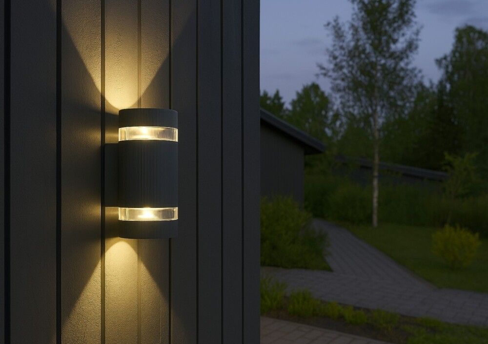 Välisvalgusti Sessak Oiva 2-osaline must