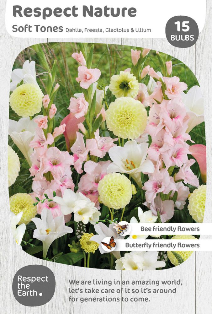 Lillesibulate segu Respect Nature Soft Tones 15 tk
