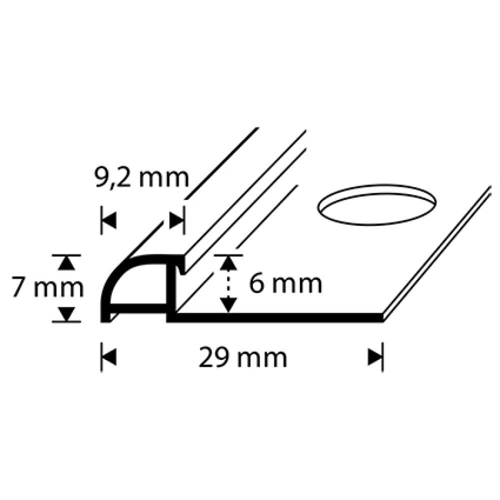 Plaadiliist hõbedane, 6 x 2500 mm