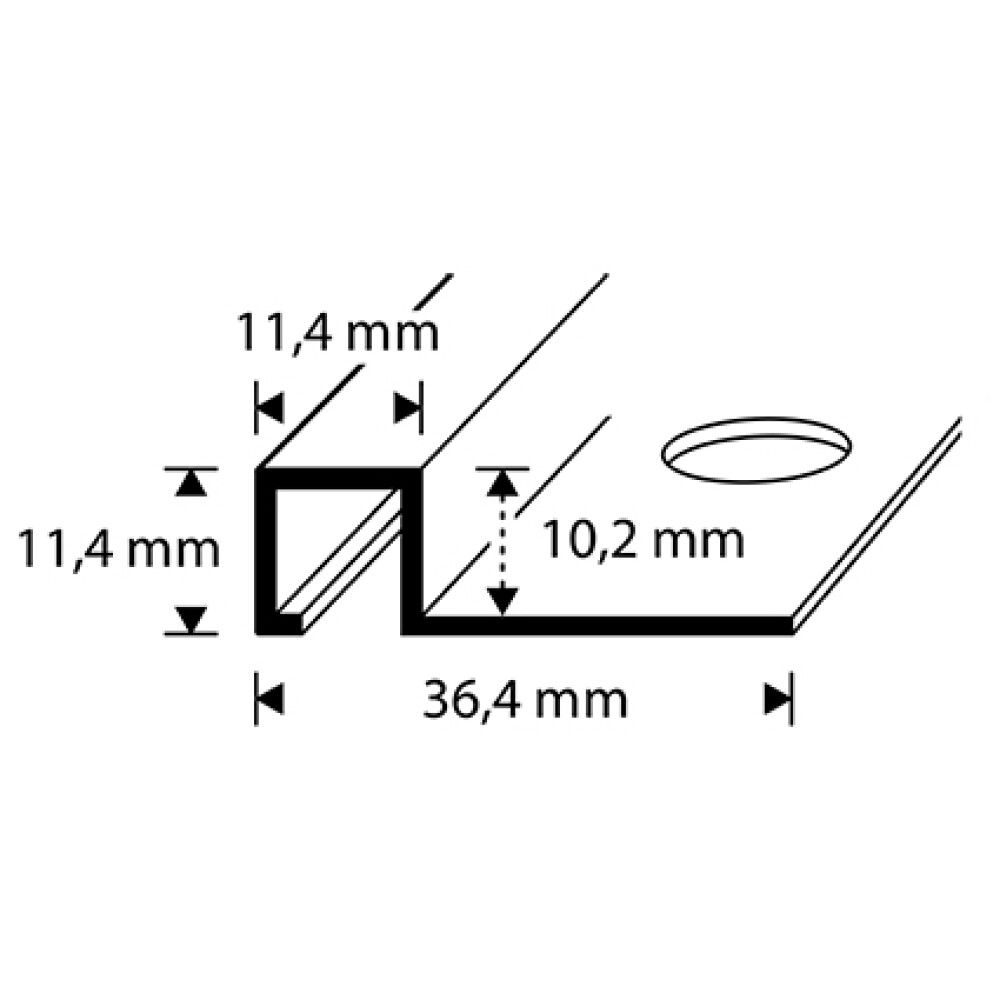 Plaadiliist Dione must 10 x 2500 mm