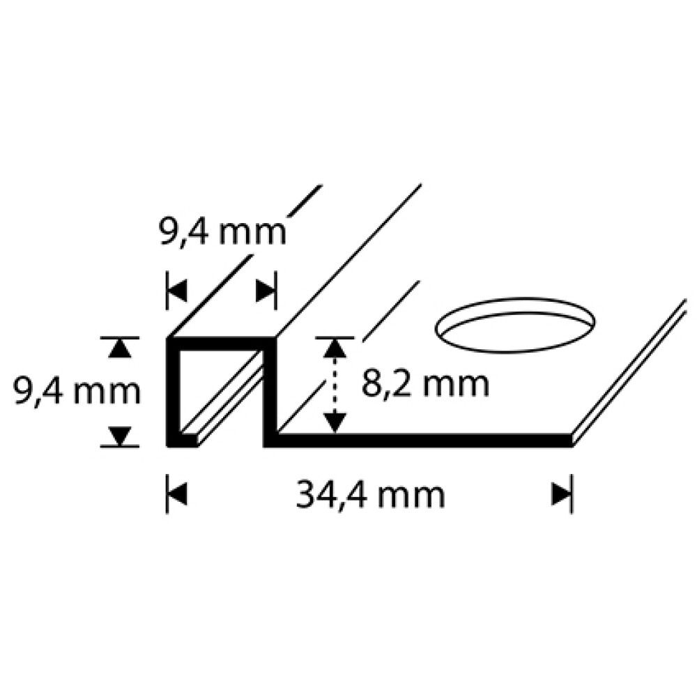 Plaadiliist Dione 8 x 2500 mm Nordic Graphite