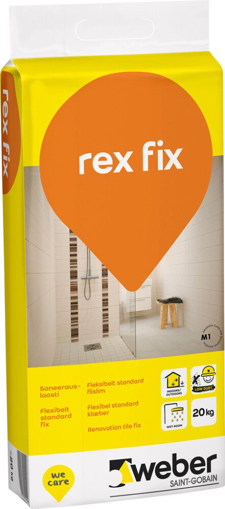 Plaatimissegu ülielastne Weber rex fix 20 kg