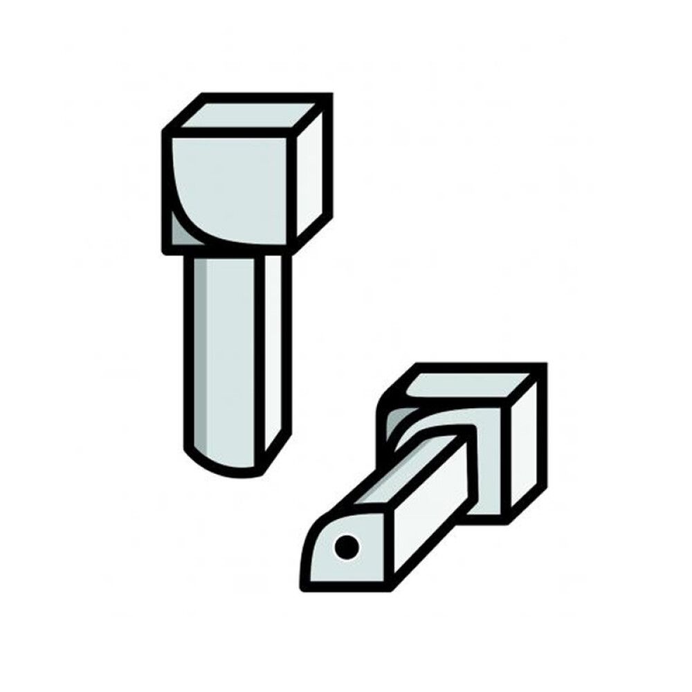 Plaadiliistu sisenurk Dione 23 mm hõbe-anodeeritud 2 tk