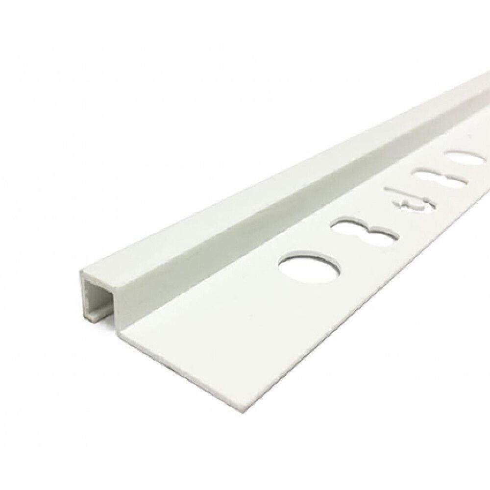 Plaadiliist Dione 8 x 2700 mm valge PVC