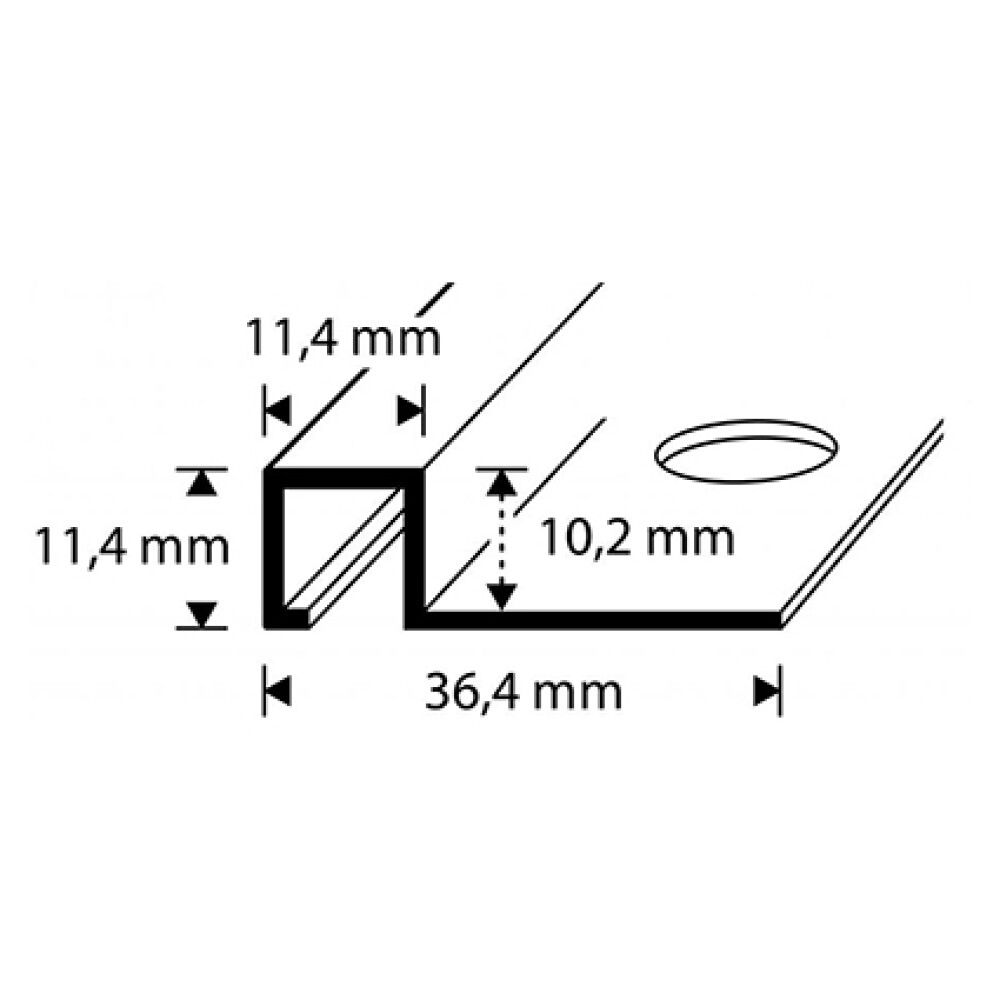 Plaadiliist Dione 10 x 2700 mm valge PVC