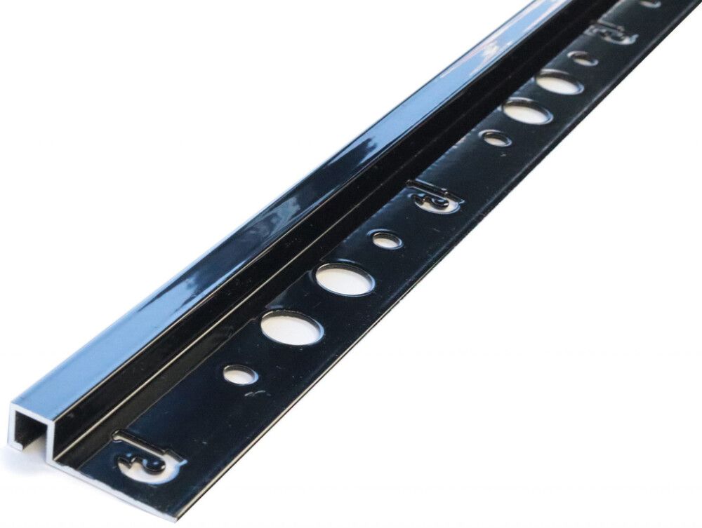 Plaadiliist Dione nelikant must 8 x 2500 mm