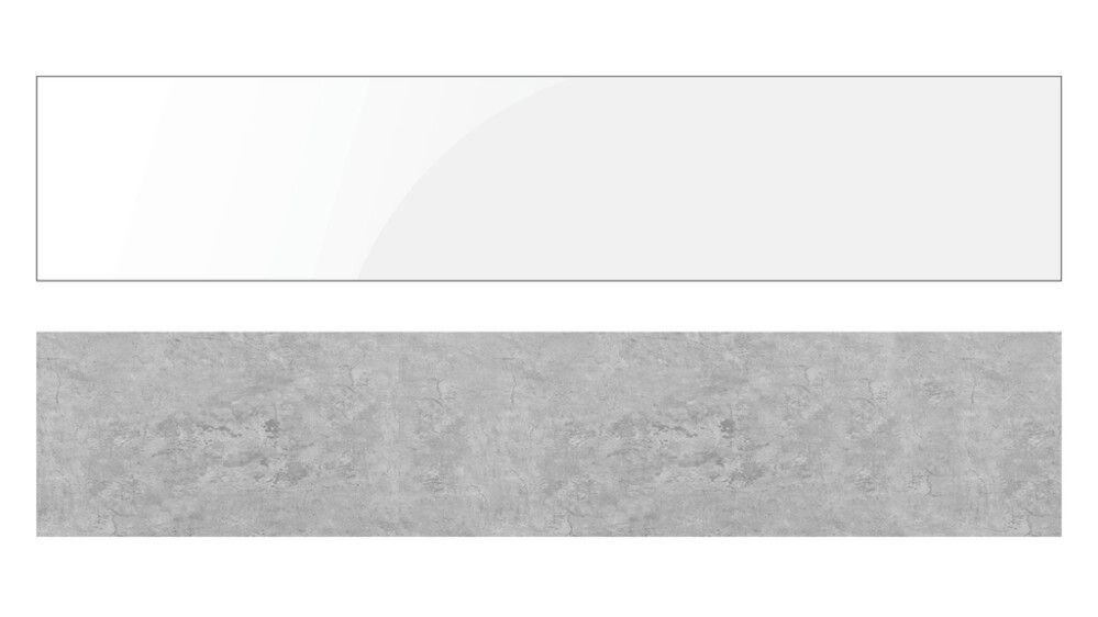 Alumiinium komposiitplaat Stocksund Stole U2 valge kõrgläige / valge tsement 610 x 3010 mm