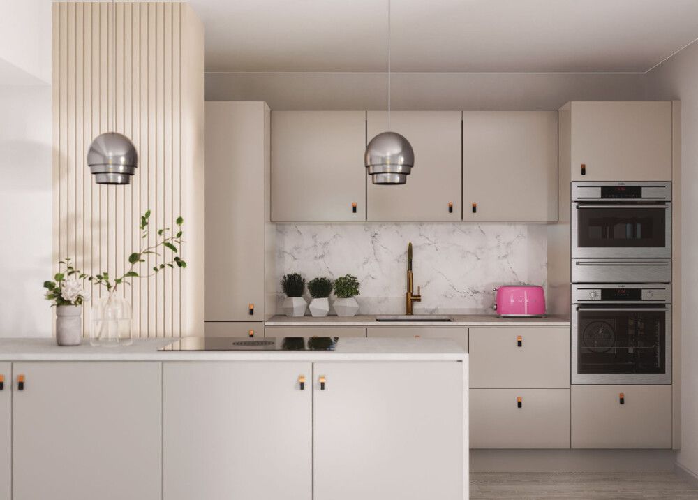 Alumiinium komposiitplaat Stocksund Stole U3 valge marmor / tume tsement 610 x 3010 mm