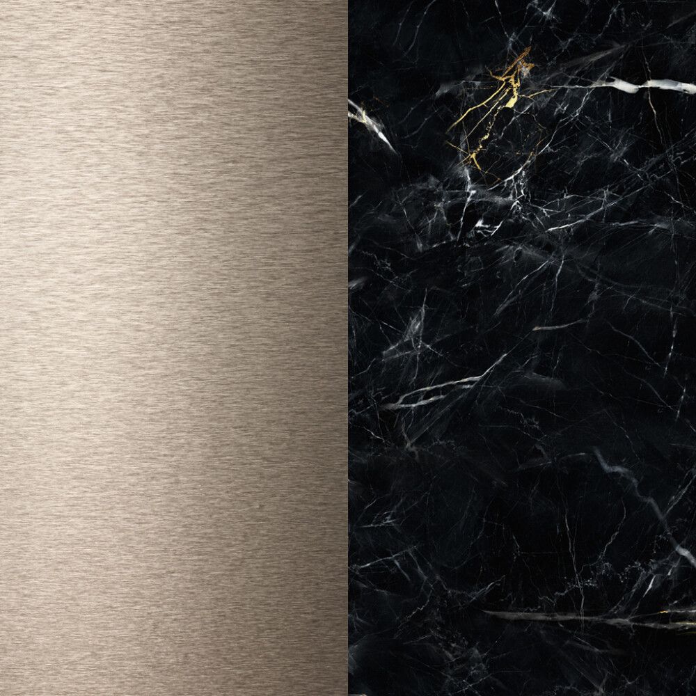 Alumiinium komposiitplaat Stocksund Stole U7harjatud pronks / must-kuldne marmor