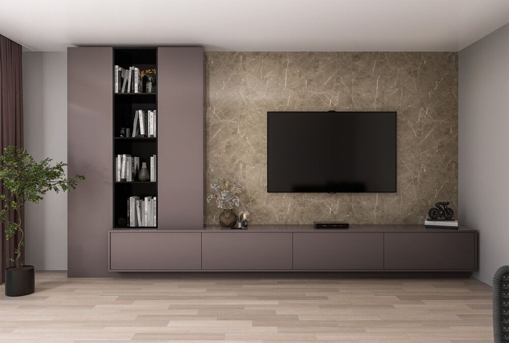 Näidis alumiinium komposiitplaadile Stocksund Stole U5 pruun marmor / läikiv kuld