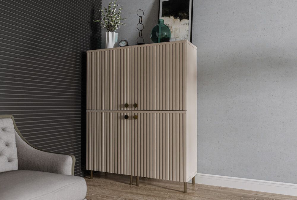 Ribipaneel Stocksund greige 122 x 2600 mm