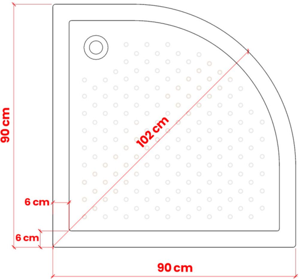 Dušikabiin Nordium SUKA9 Stocksund must 90 x 90 cm