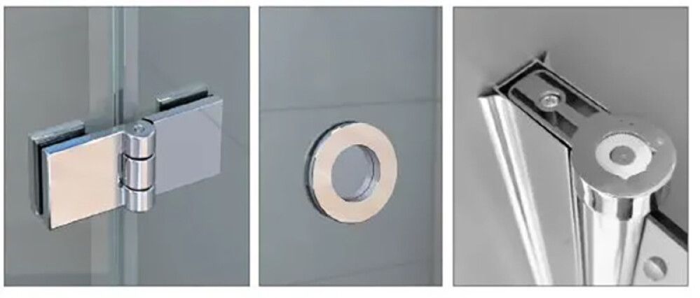 Kokkuvolditav Nordium dušisein 90 x 195 cm hall klaas kroom