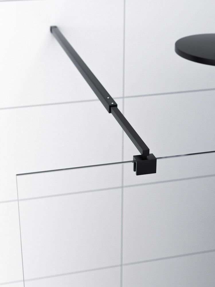 Dušisein fikseeritud Nordium 199,5 cm must 80 cm