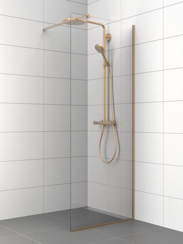 Dušisein fikseeritud Nordium  199,5 cm messing 80 cm