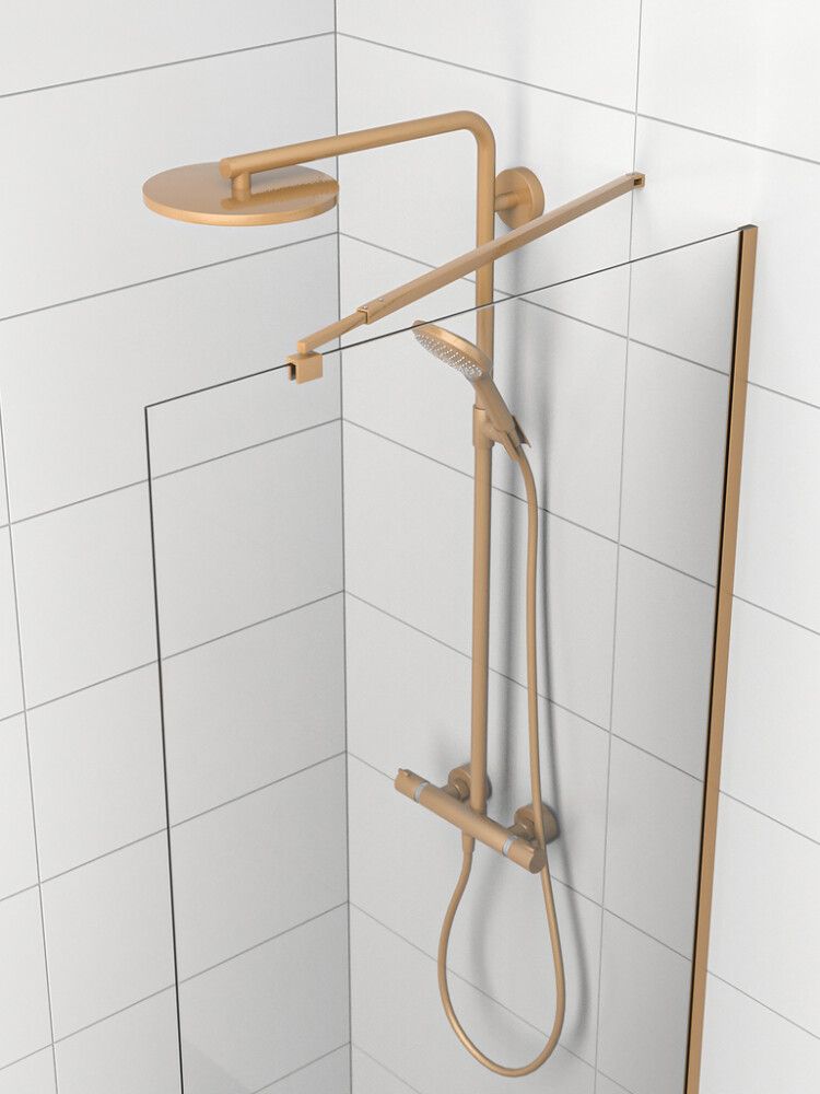 Dušisein fikseeritud Nordium  199,5 cm messing 80 cm