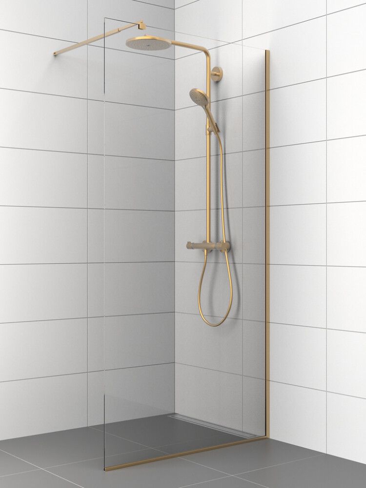 Dušisein fikseeritud Nordium  199,5 cm messing 100 cm